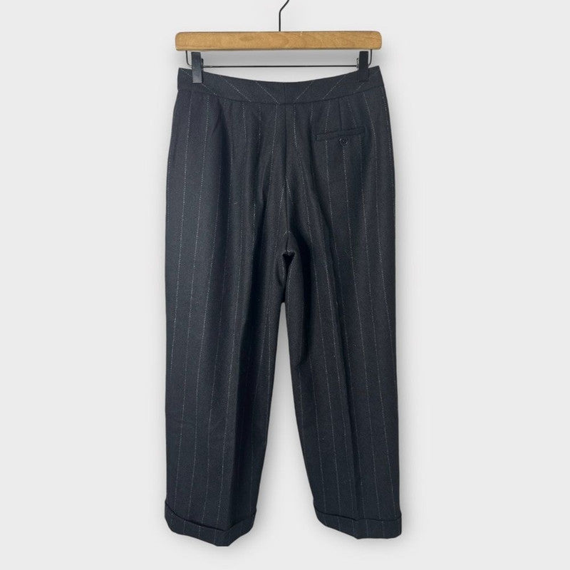 Vintage Lauren Ralph Lauren Pleated Dress Pants Women’s 8P Black Plaid Trousers