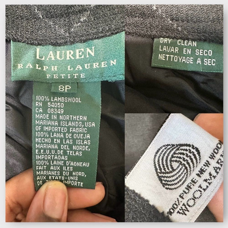 Vintage Lauren Ralph Lauren Pleated Dress Pants Women’s 8P Black Plaid Trousers