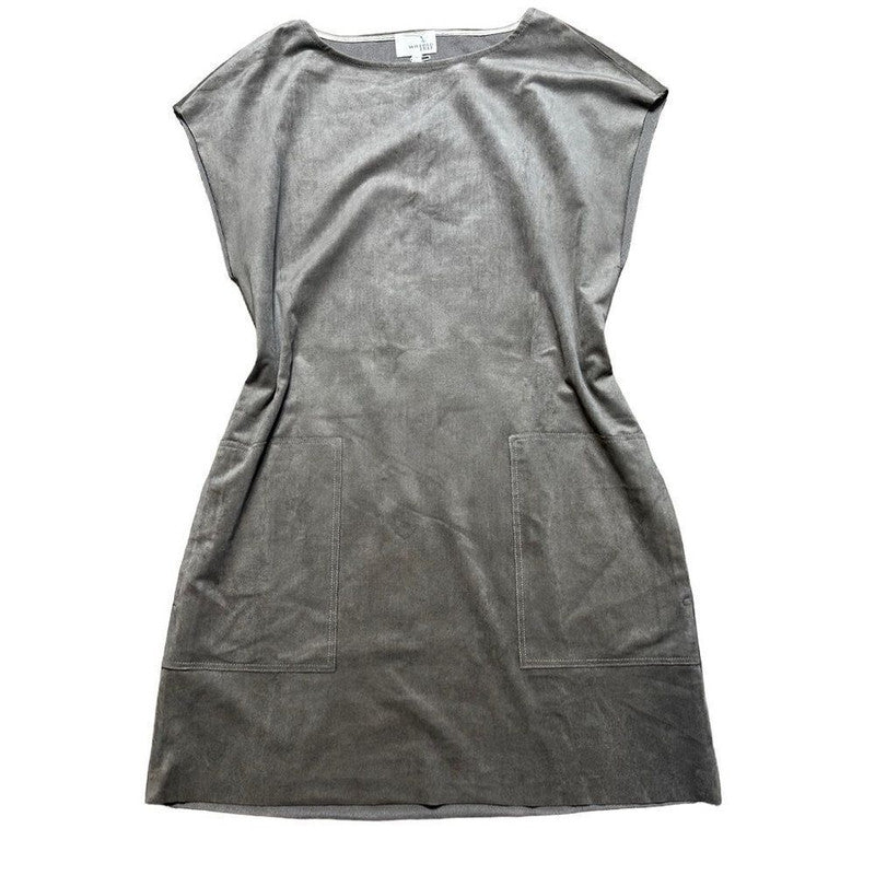 Wilfred Free Nori Dress Womens Small Brown Knee Length Minimalistic Popover