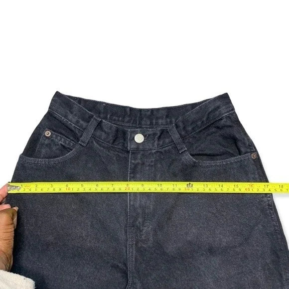 Vintage Gitano High Rise Fitted Women’s Black Tapered Leg Jeans Size 26"