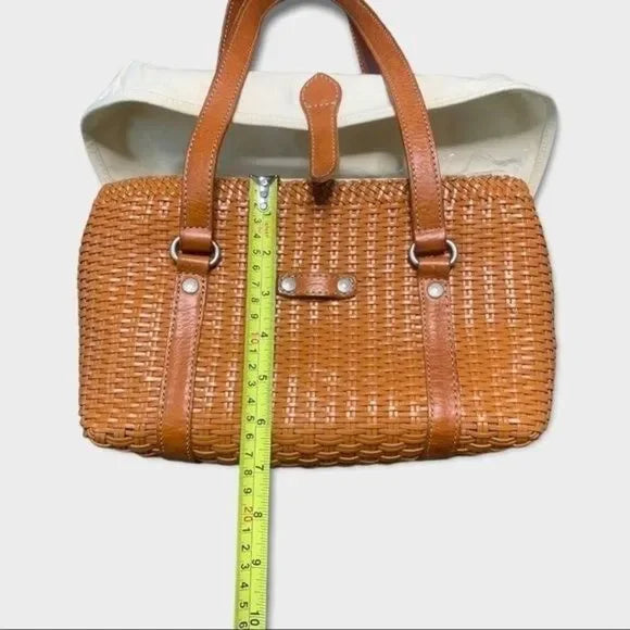 Kinoshohampu Wicker Basket 2 Strap Shoulder Bag