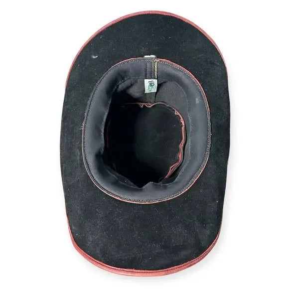 Vintage Leather Rancher Cowboy Hat
