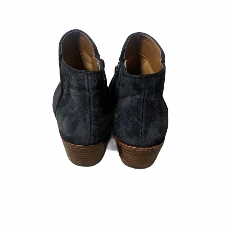 Suede Leather Petty Black Ankle Boots