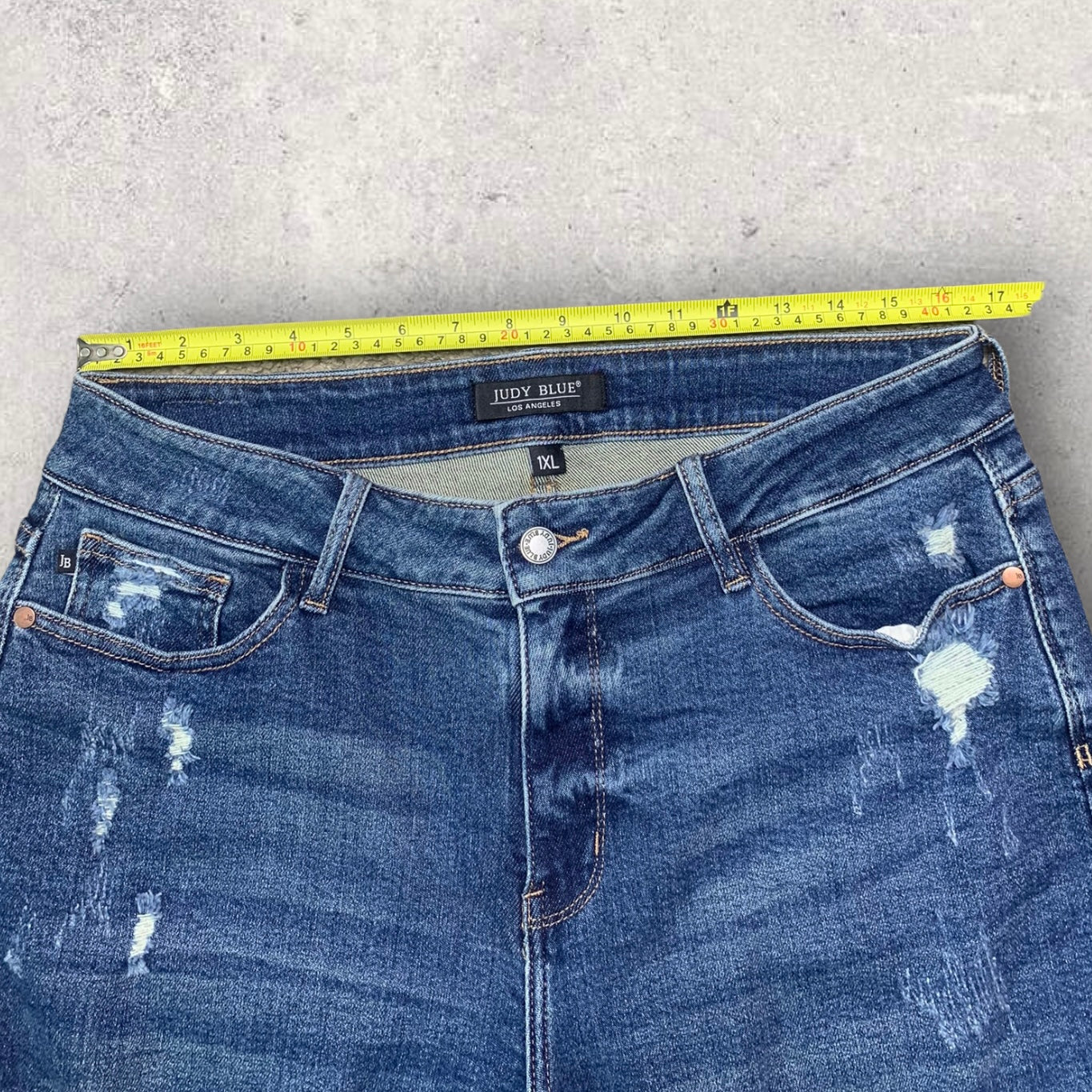 J udy Blue Amaya High Rise Distressed Bermuda Shorts Women’s Size 1X