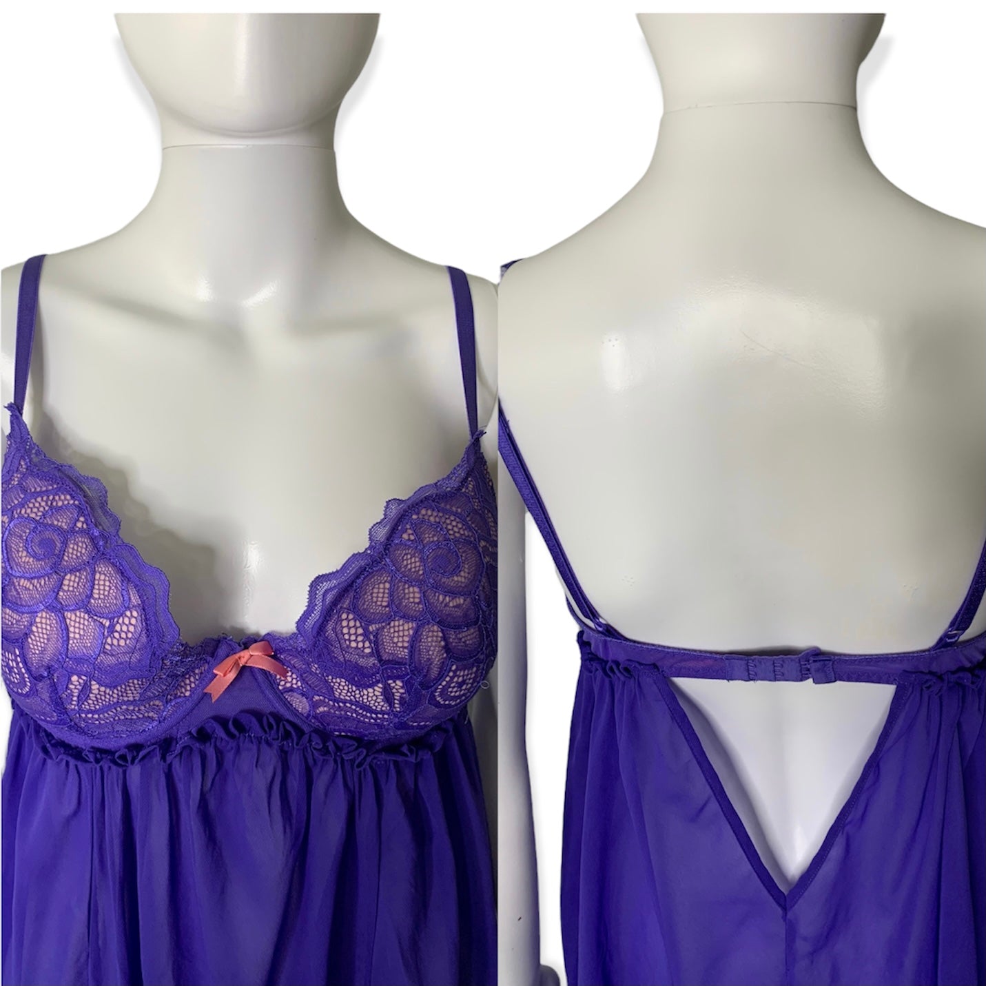Betsey Johnson Purple Babydoll Lingerie Nightie