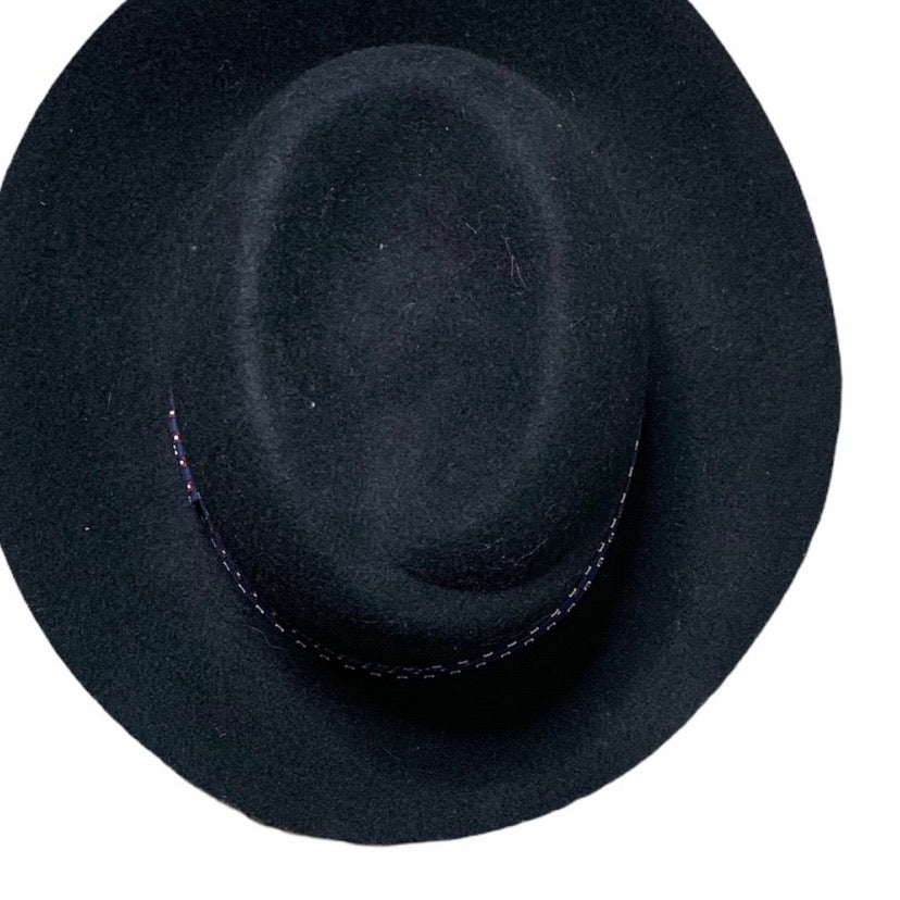 Black Wool Fedora Hat