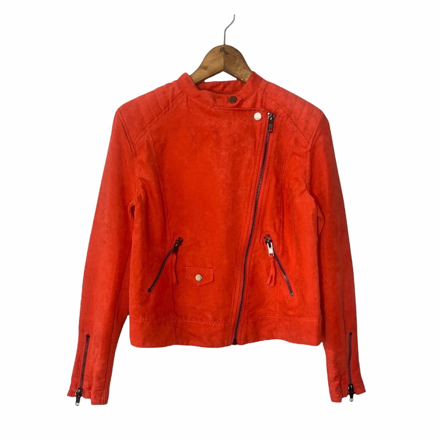Retro Style Faux Leather Cropped Jacket