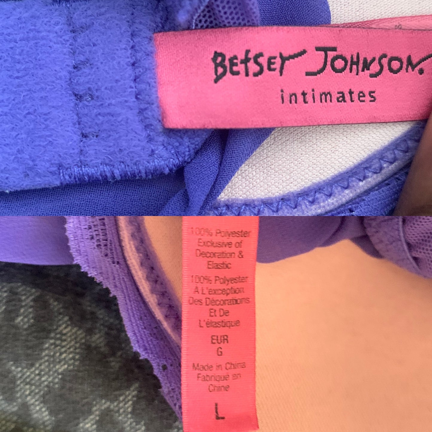 Betsey Johnson Purple Babydoll Lingerie Nightie