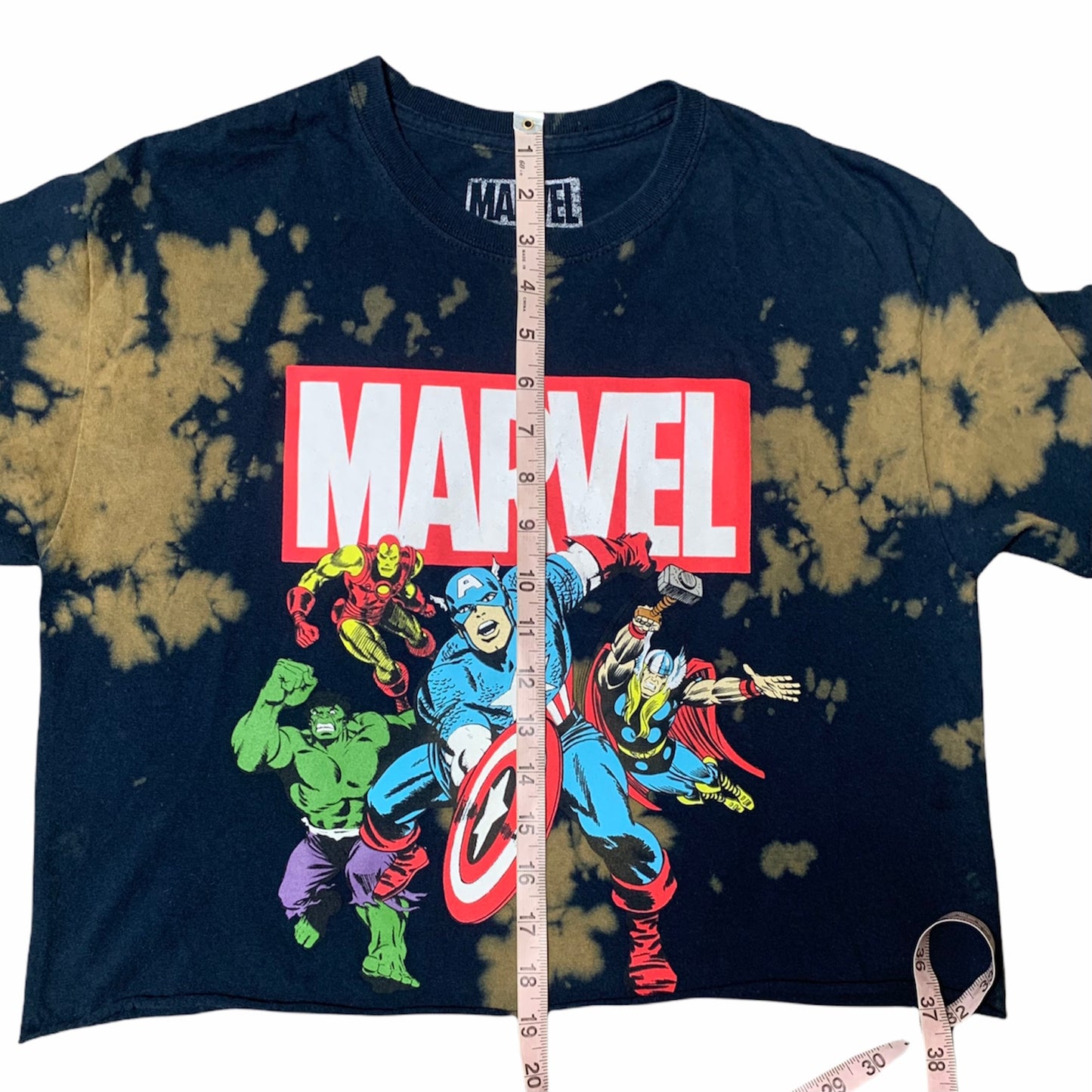 Women's Tie Dye Cropped Graphic Tee Shirt