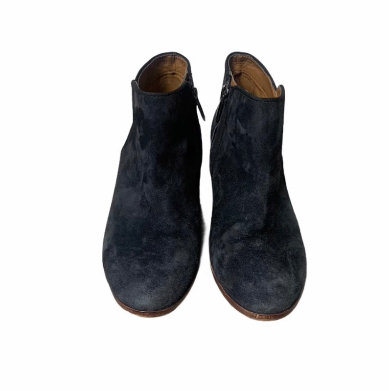 Suede Leather Petty Black Ankle Boots