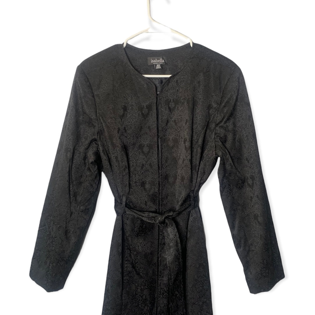 Vintage Isabella Women’s Black 2 Piece Midi Jacket & Suit Set