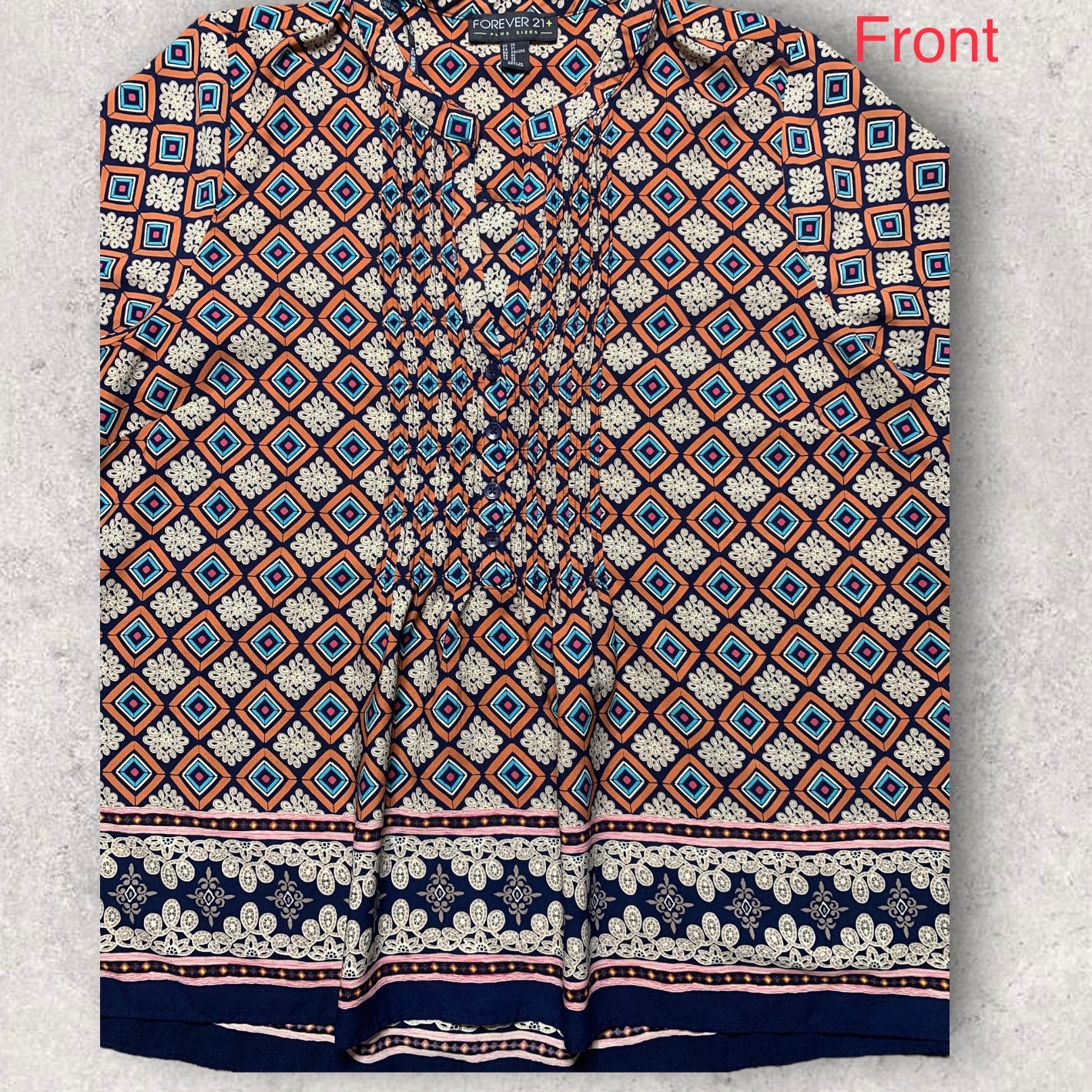 Plus Size Bohemian Peasant Blouse Women’s Size 2X