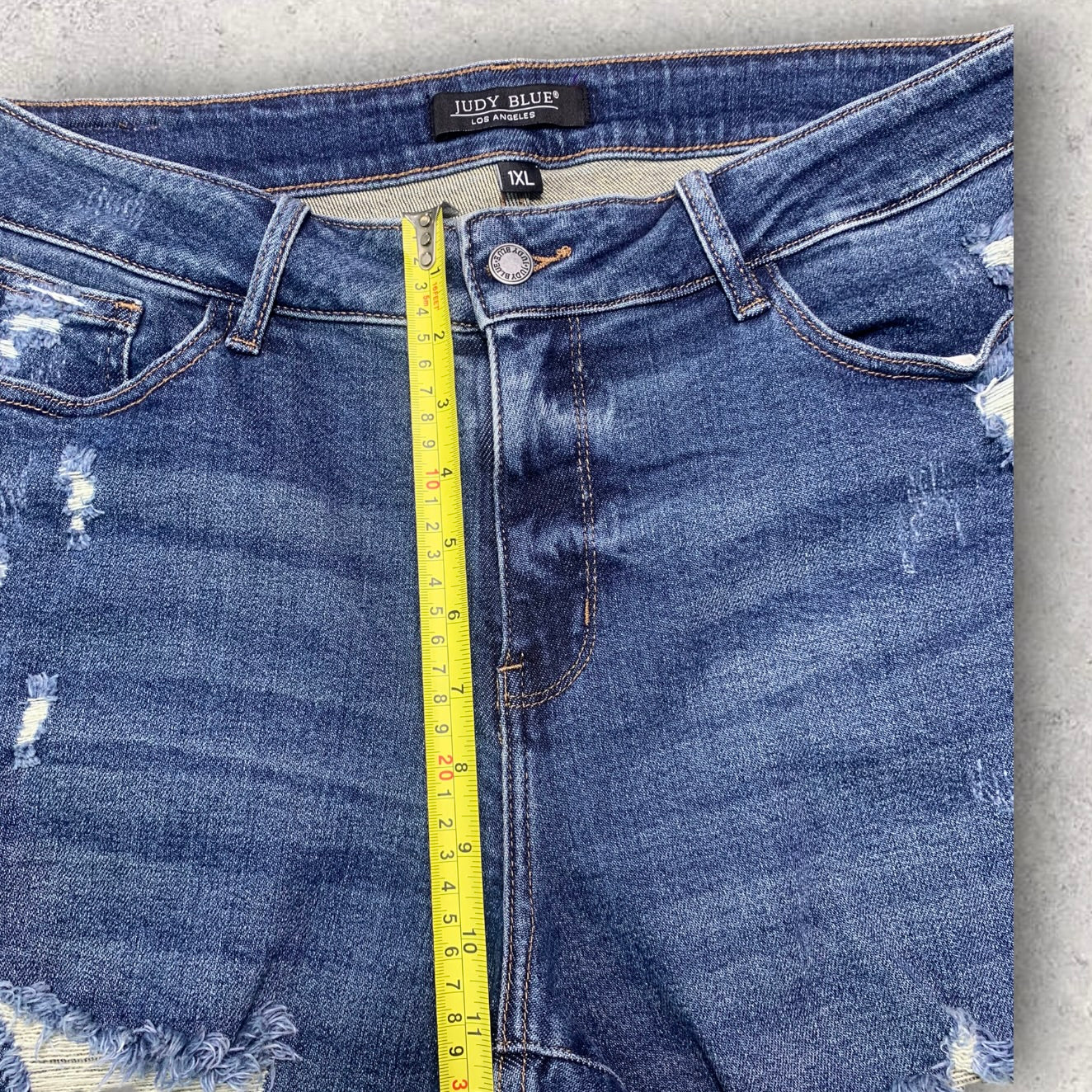 J udy Blue Amaya High Rise Distressed Bermuda Shorts Women’s Size 1X