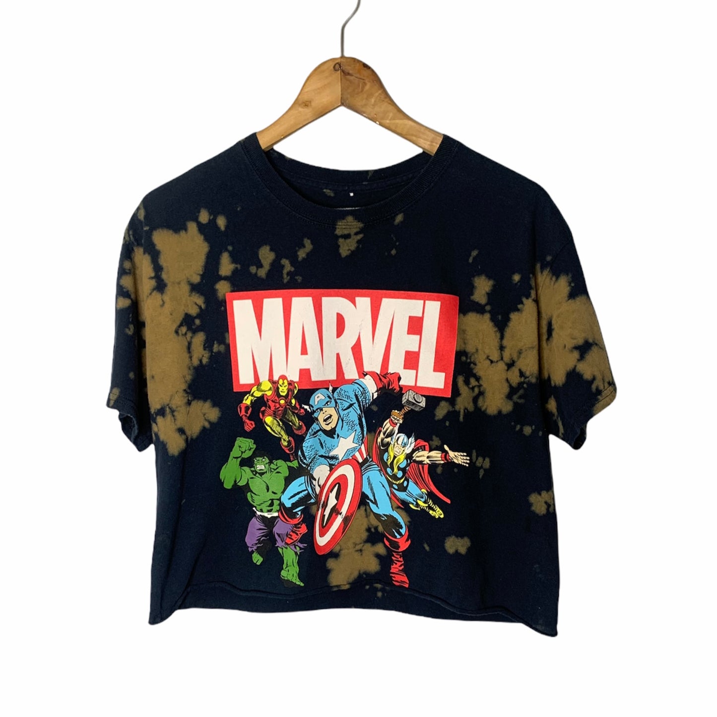 Women's Tie Dye Cropped Graphic Tee Shirt
