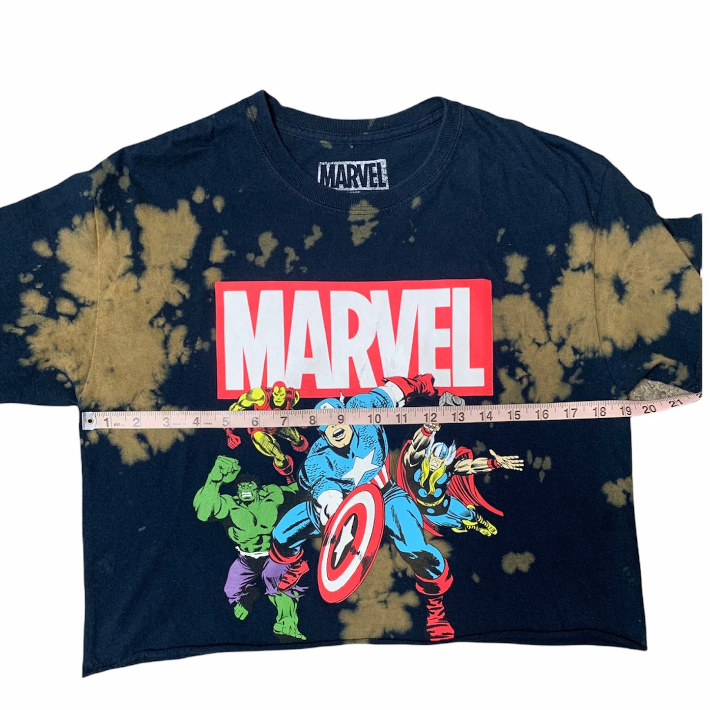 Women's Tie Dye Cropped Graphic Tee Shirt