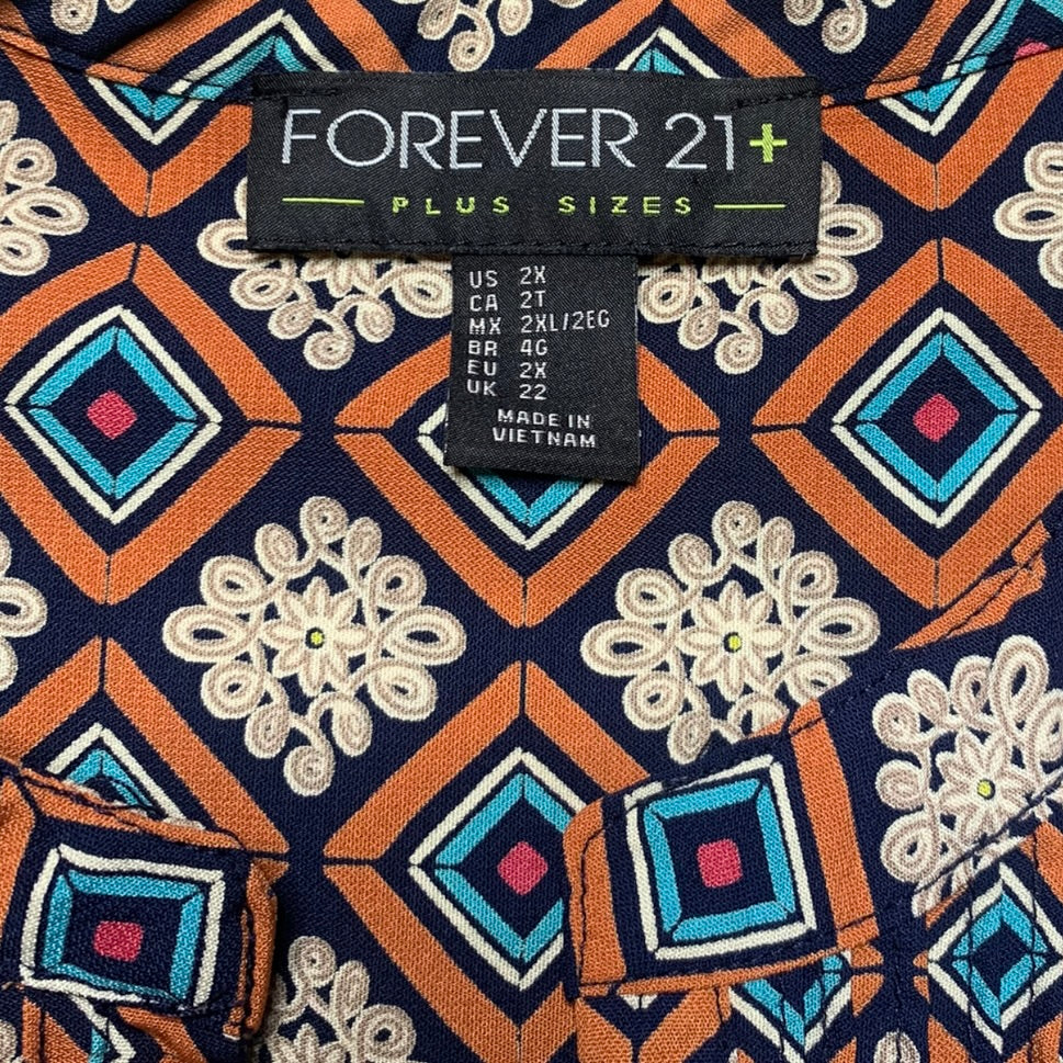 Plus Size Bohemian Peasant Blouse Women’s Size 2X