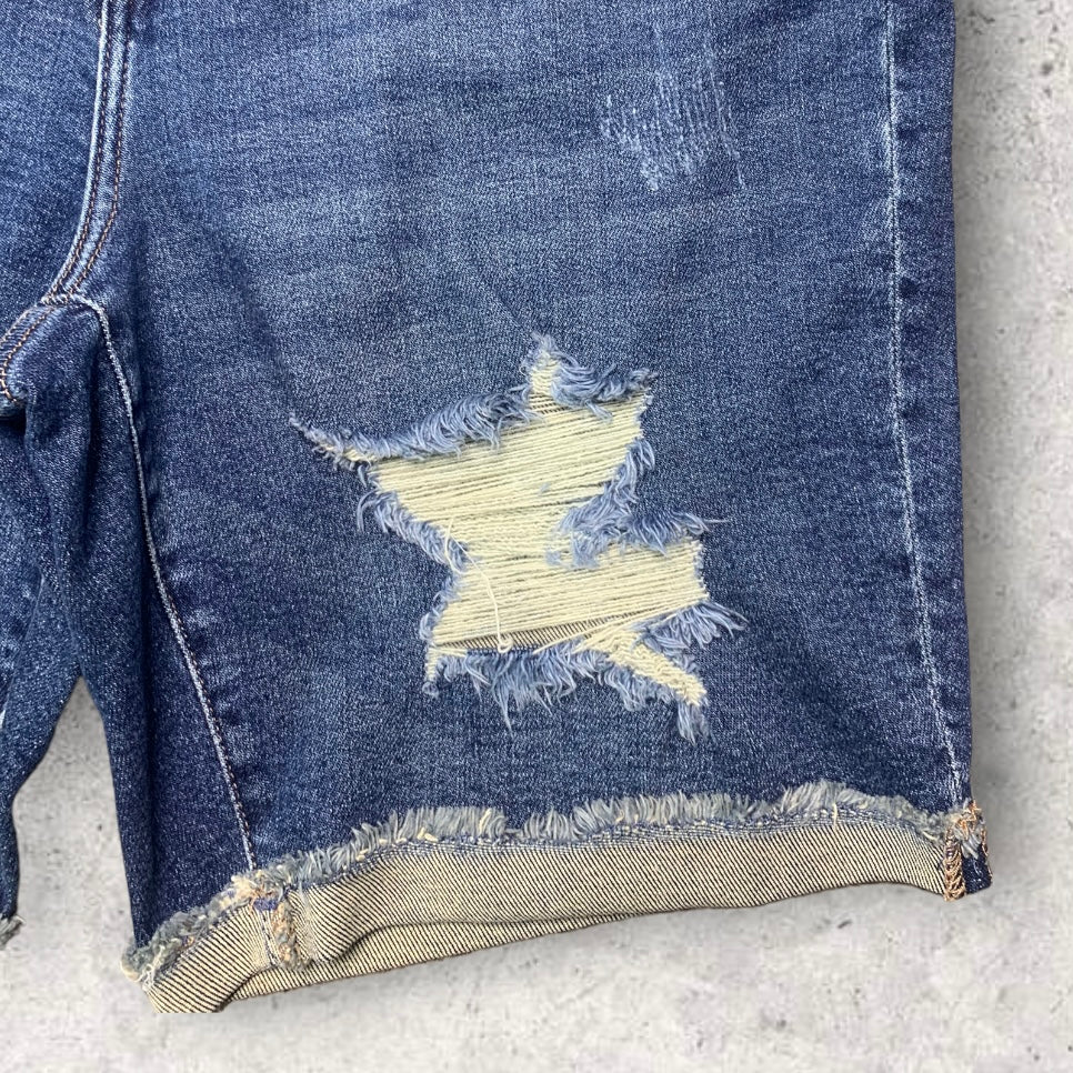 J udy Blue Amaya High Rise Distressed Bermuda Shorts Women’s Size 1X