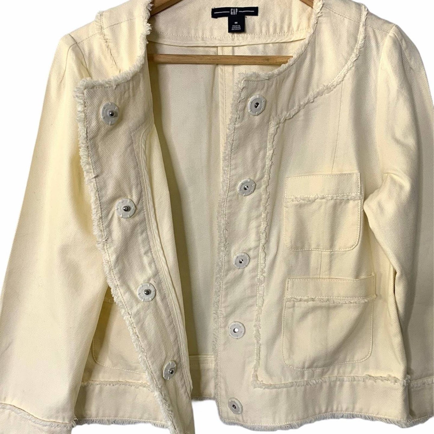 Women’s Raw Trim Femme Denim Jacket Size Medium