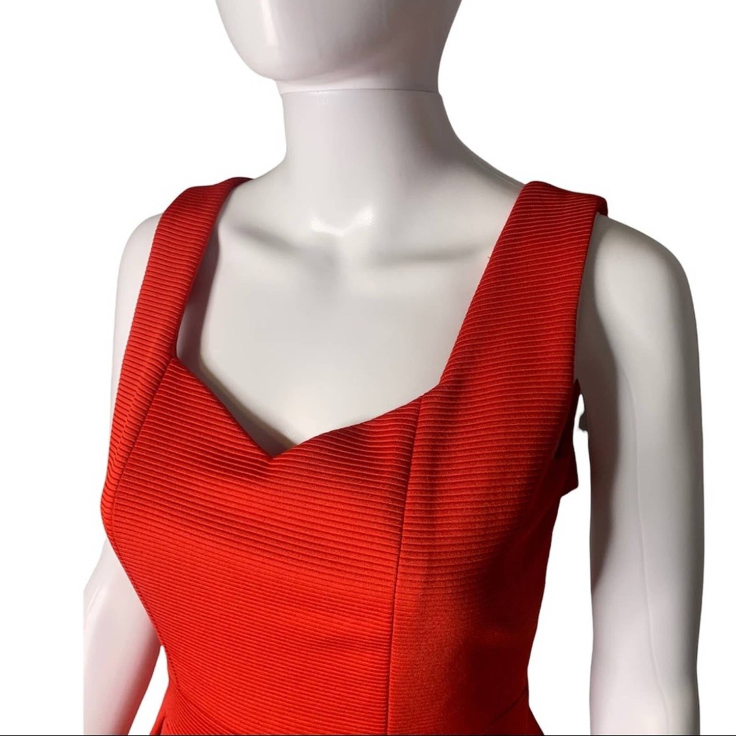 Women's Pleated Front Heat Hollow Back Women’s Red Fit & Flare Dress Size Small