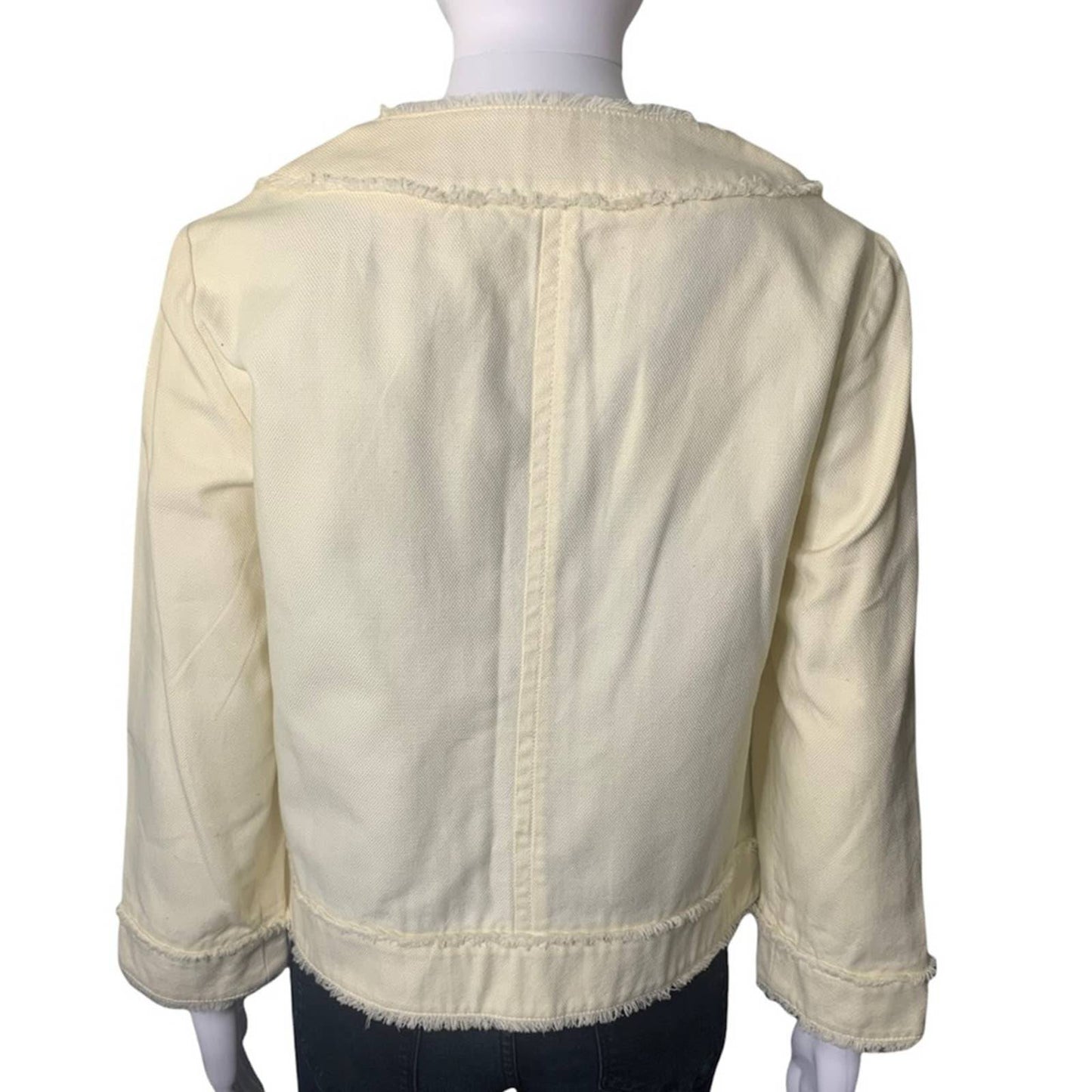 Women’s Raw Trim Femme Denim Jacket Size Medium