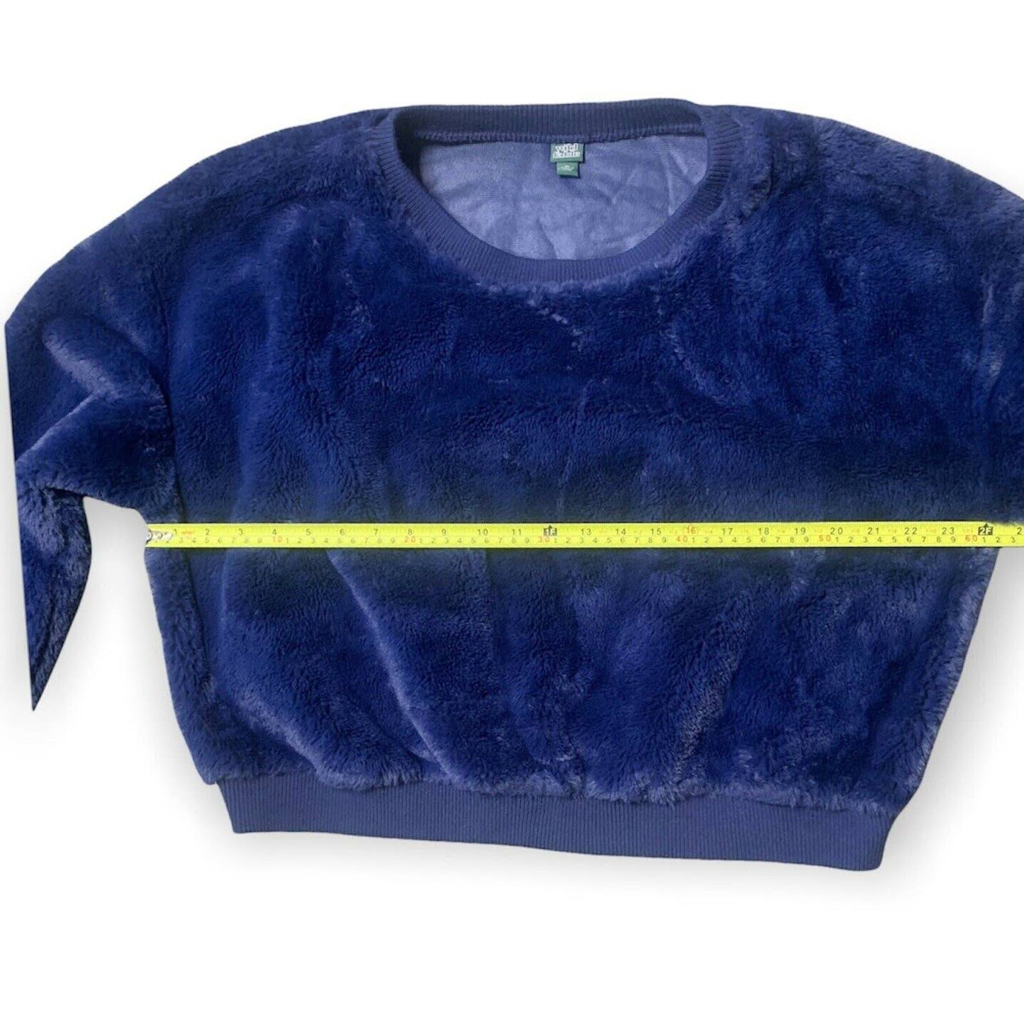 Women's Faux Fur Cropped Pullover Sweater Size XL