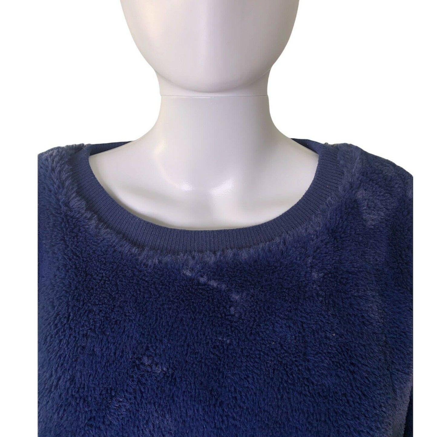 Women's Faux Fur Cropped Pullover Sweater Size XL