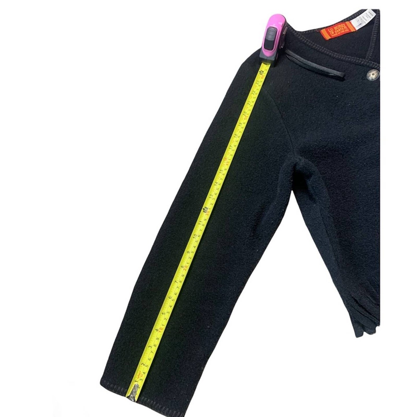 Vintage Button Front Fringe Black Wool Blend Cardigan