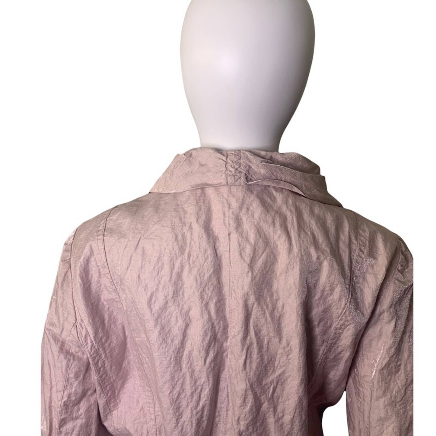 Chico’s Metallic Cringle Women’s Blush Pink Jacket Size Large