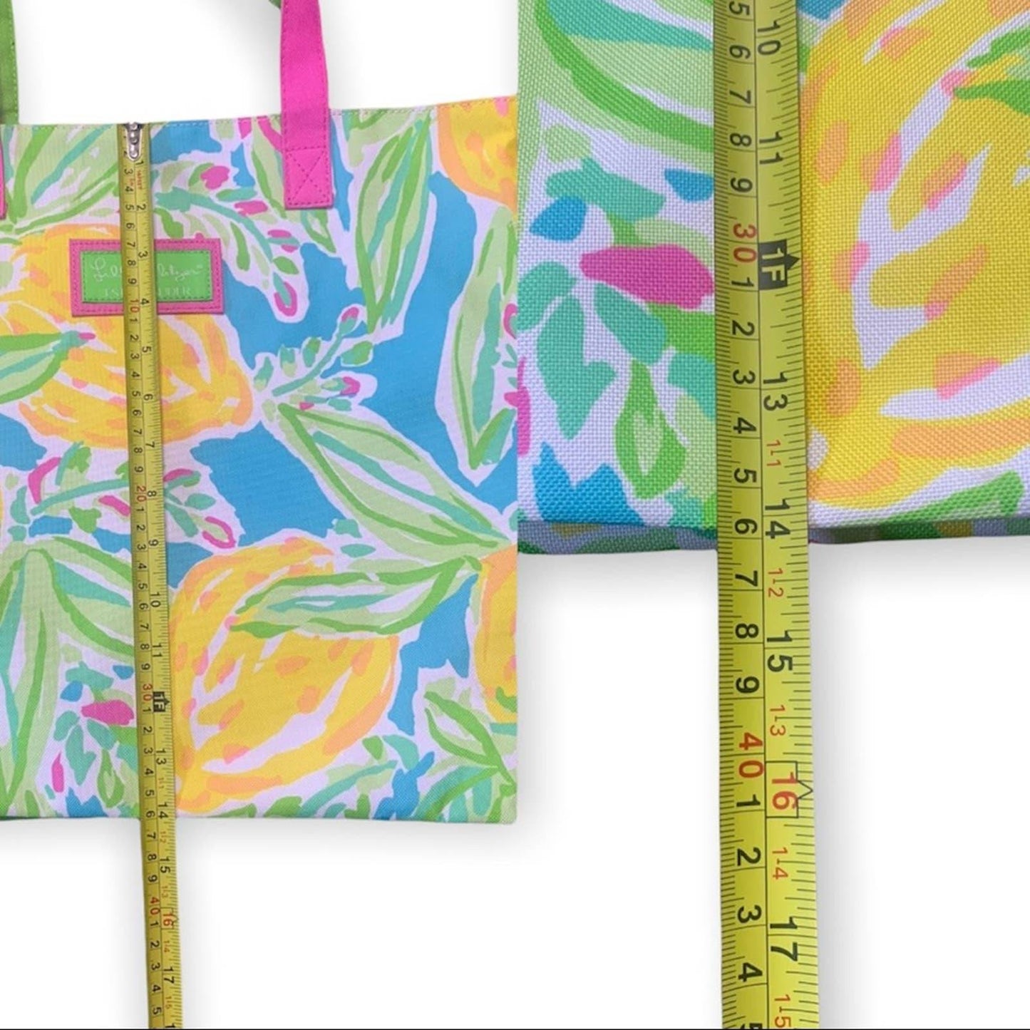 Women's Floral Lemons Beach Tote Bag
