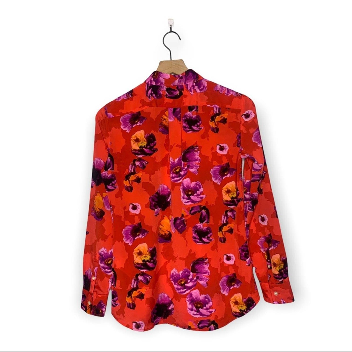 Women's Long Sleeve Floral Print Dillon Button Down Blouse Size XS