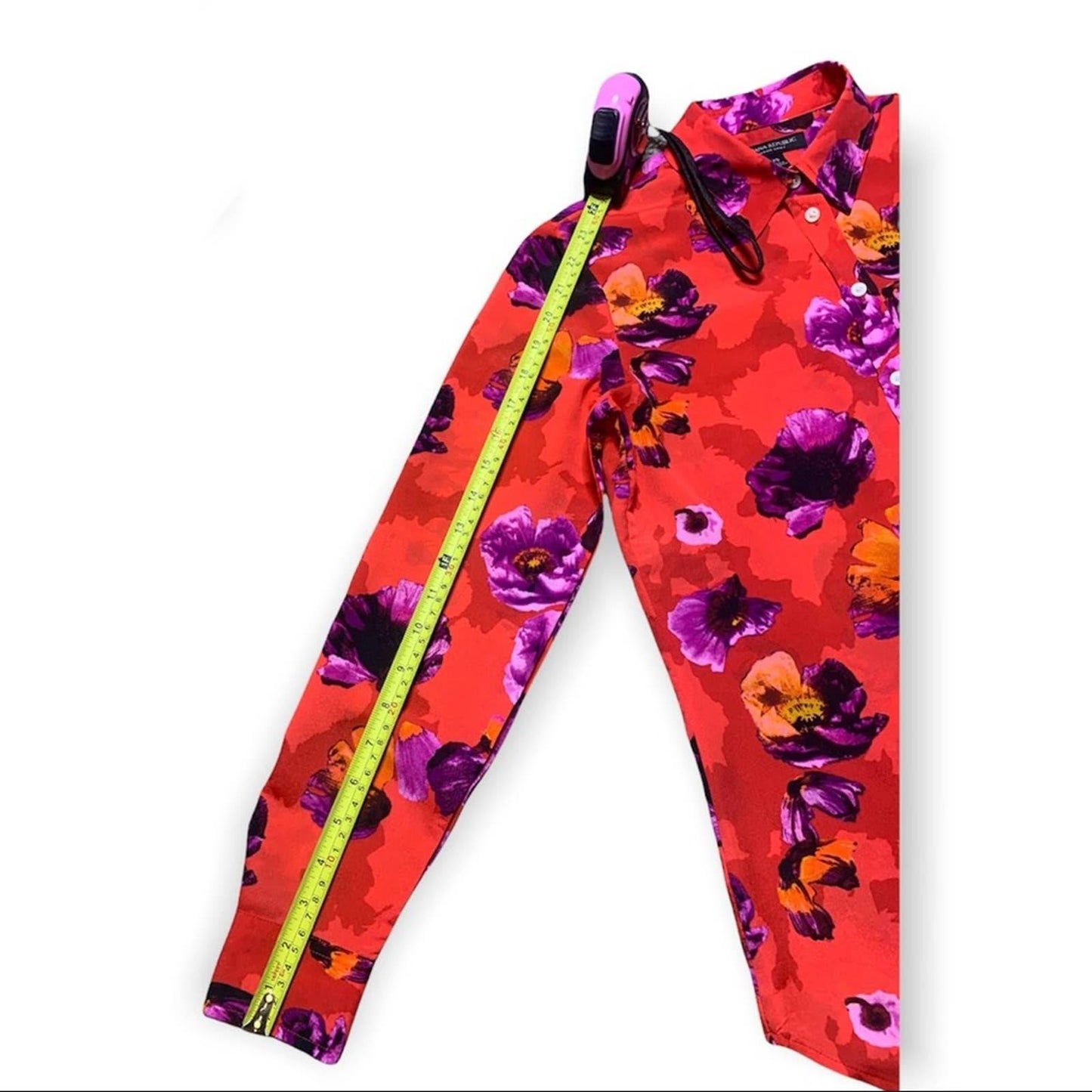 Women's Long Sleeve Floral Print Dillon Button Down Blouse Size XS