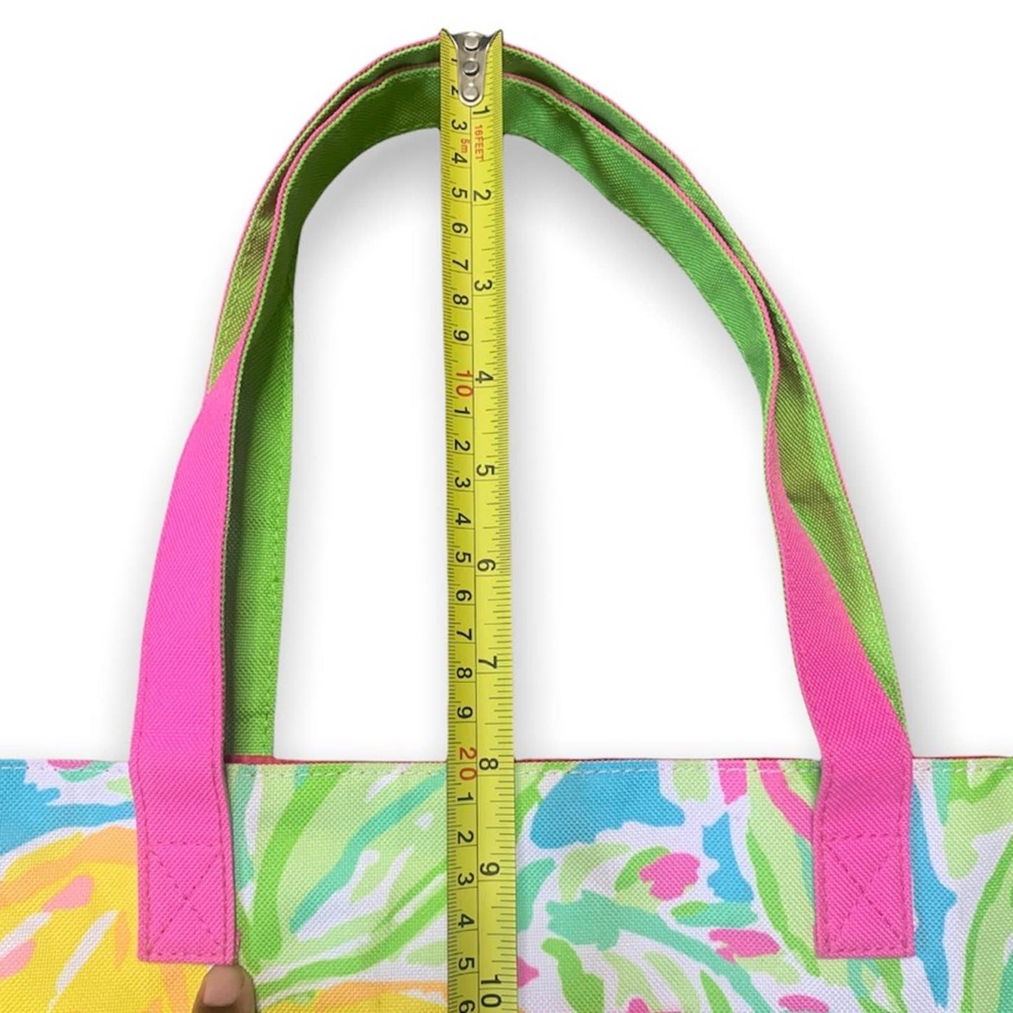 Women's Floral Lemons Beach Tote Bag