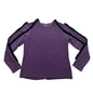 Elenore Blouse Women's Small Vintage 90s Ruffle Trim Raglan Purple Elegant Top