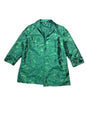 Vintage Gump’s San Francisco Jacket Women XL Brocade Satin Green Theater Fashion