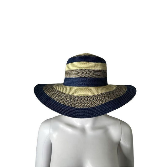 Panama Jack Sun Hat Women's Colorblock Wide Brim Floppy Tropical Resort Wear