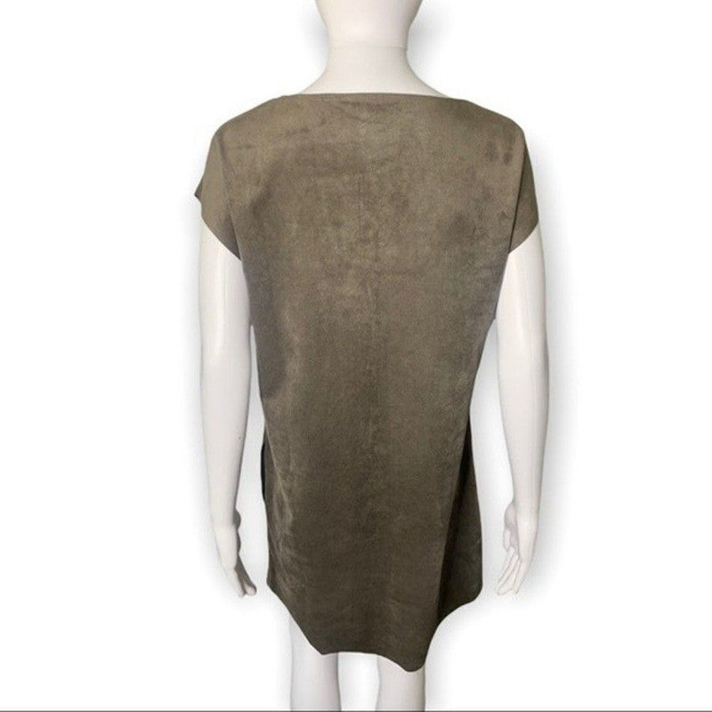 Wilfred Free Nori Dress Womens Small Brown Knee Length Minimalistic Popover
