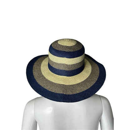 Panama Jack Sun Hat Women's Colorblock Wide Brim Floppy Tropical Resort Wear