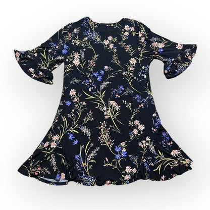 CeCe Dress Women's XL Garden Floral Ruffle Stretchy Jersey Knit Flowy Fit
