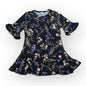CeCe Dress Women's XL Garden Floral Ruffle Stretchy Jersey Knit Flowy Fit