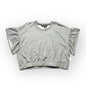 Dkny Cropped Sweater Womens XL Gray Short Sleeve Cozy Loungewear Minimalist