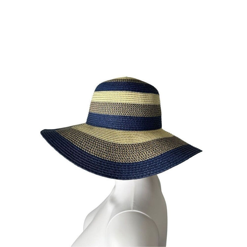 Panama Jack Sun Hat Women's Colorblock Wide Brim Floppy Tropical Resort Wear