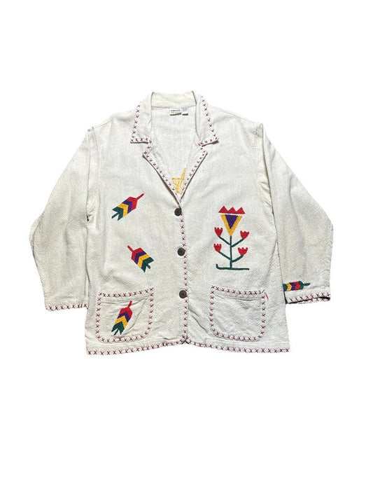 Vintage Chico’s Embroidery Western Jacket Women’s Large Rancher Yellowstone