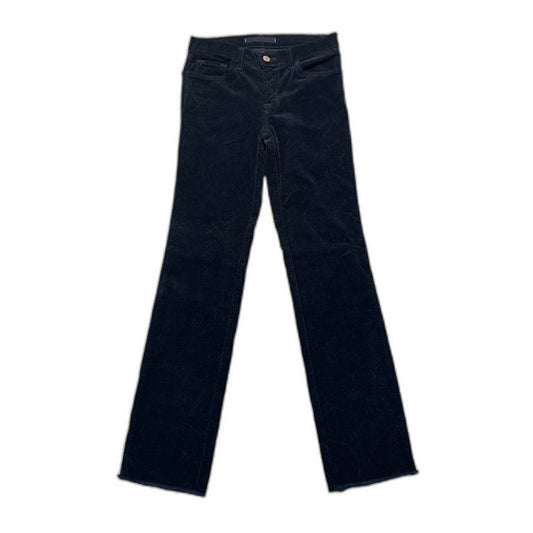 J Brand Pants Women’s 27 Straight Leg Black Corduroy Trousers Office Academia
