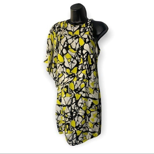 Robert Rodriguez Silk Dress Women’s 2 One Shoulder Cocktail Evening Formal