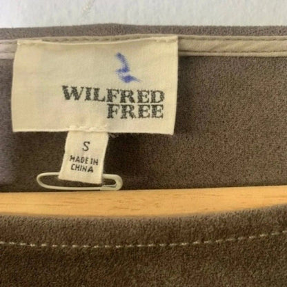 Wilfred Free Nori Dress Womens Small Brown Knee Length Minimalistic Popover