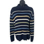 Karen Scott Sweater Womens XL Ribbed Mock Neck Retro Cozy Grannycore Striped Top