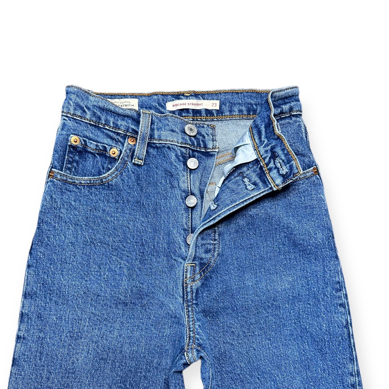Levi’s Ribcage Straight Hidden Button Fly Jeans Women’s Size 23