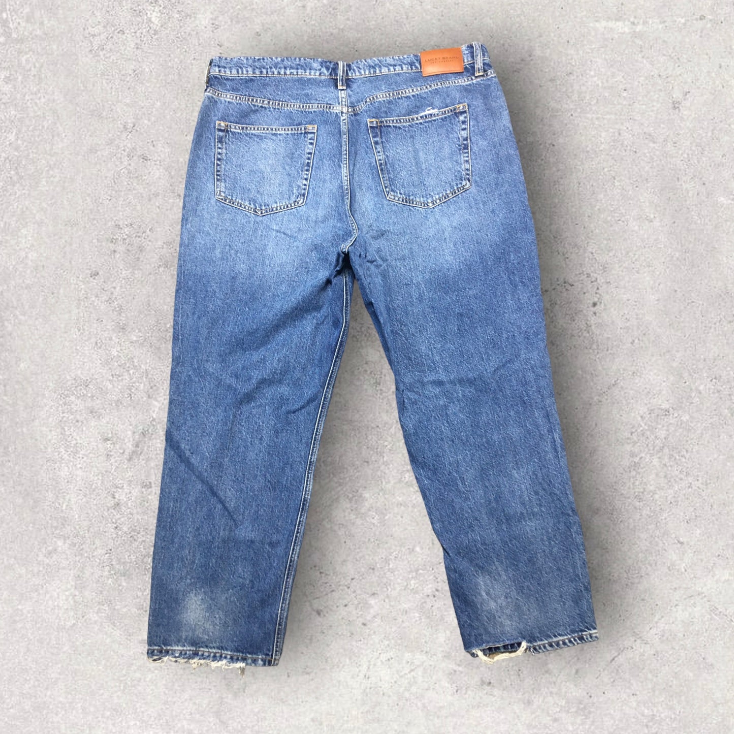 Lucky Brand Distressed Mid Rise Boy Jeans Women’s Size 20