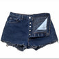 Levi’s 501 High Waisted Button Fly Raw Hem Shorts .