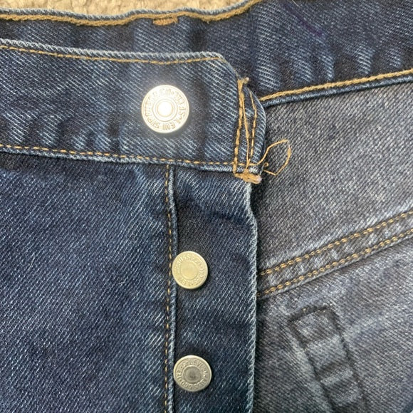 Levi’s 501 High Waisted Button Fly Raw Hem Shorts .